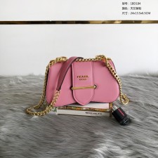 black frame 공장 프라다 시도니 가죽 핑크 숄더백 1bd184
