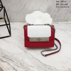 black frame 공장 프라다 레드/화이트 배색 숄더백 1BD156