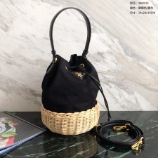 black frame 공장 프라다 위커 캔버스 버킷백 1BH115 4컬러