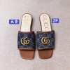 [327] 구찌 GG 로고 레더&패브릭 슬리퍼