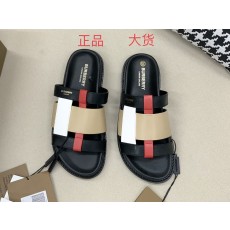 [152] 버버리 소가죽 편직 배색 슬리퍼