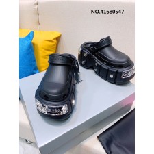 [AN3] 발렌시아가 크록스 나사 장식 샌들 블랙 11cm