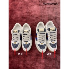 [WZ1] 구찌 스크니너 띠 GG 로고 더티 배색 데님 이음 스니커즈