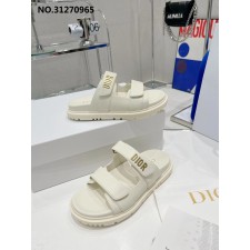 [AN3] 디올 골드 모노그램 샌들 화이트