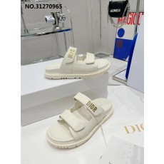 [AN3] 디올 골드 모노그램 샌들 화이트