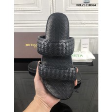 [AN3] 보테가베네타 남성용 가죽 편직 샌들 블랙