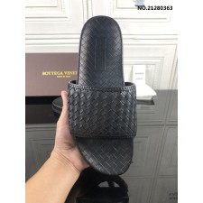 [AN3] 보테가베네타 남성용 가죽 편직 슬리퍼 블랙