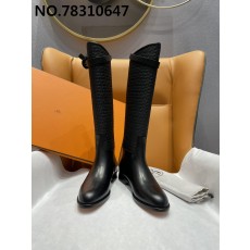 [A1] 에르메스 캘리 버튼 이음 롱 부츠 2cm 블랙