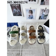 [327] 셀린느 털 찍찍이 샌들 4cm 4컬러