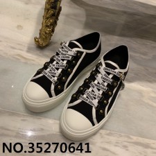 [QR 5009] 디올 블랙 코튼 캔버스 스니커즈
