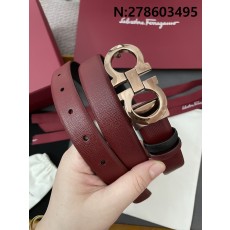 살바토레페라가모 Gancini 레더 벨트 2.5cm 2컬러