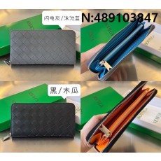 징 팩토리 보테가베네타 인트레치아토 배색 지퍼 지갑 3컬러 19*10*2cm