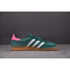 [纯原] AD Oiginals Gazelle Indoor Ieather-Trimmed Suede 초록색 IG5929
