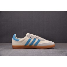 [TC头层] SPORTY & RICH x Ad Samba 米白蓝 IE7096
