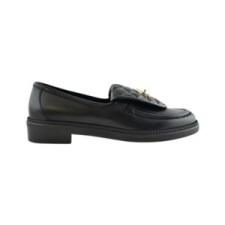 (HappyShoese공장) C. 턴락 퀄팅 로퍼 블랙