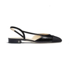 (HappyShoese공장) C. 슬링백 로우힐 블랙