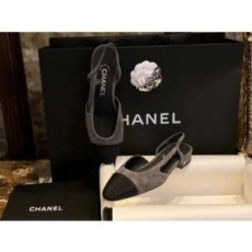 (HappyShoese공장) C.레더 CC 로고 배색 슬링백 2컬러