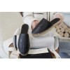(HappyShoese공장) C.레더 CC 로고 에스파드류 슬리퍼 블랙
