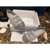 (HappyShoese공장) C.레더 CC로고 퀼팅 배색 플랫 에스파드리유