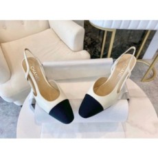(HappyShoese공장) C.배색 미드힐 슬링백