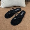(IU공장) 샤넬 CC로고 크리스탈 벨벳 플립플랍 쪼리(2color)