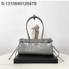 블랙프레임공장 프라다 보니 미디엄 가죽 핸드백 1BA426 32*15.5*12cm 그레이