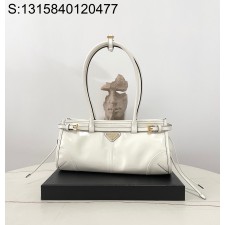 블랙프레임공장 프라다 보니 미디엄 가죽 핸드백 1BA426 32*15.5*12cm 화이트