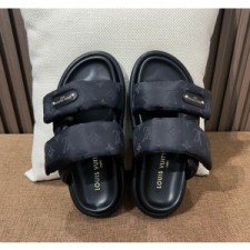(IU공장) 루이비통 풀 필로우 플랫 컴포트 뮬 슬리퍼(2color)