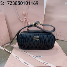 [JHL] 미우미우 마테라쎄 나파 레더 숄더백 5BC158 24*11.5*7cm 블랙