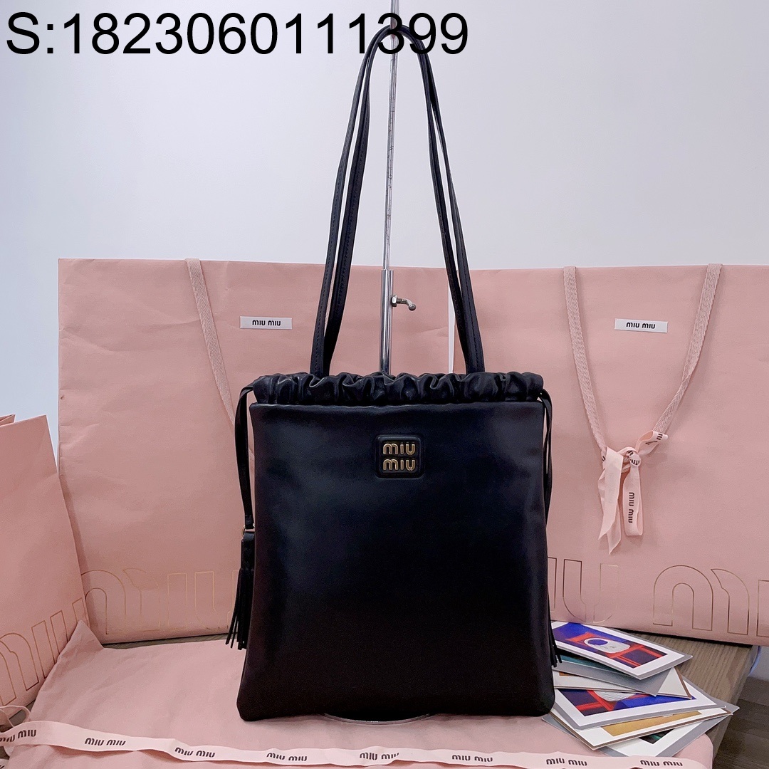 [JHL] 미우미우 조이 나파 레더 백 5BG303 28*31cm 블랙