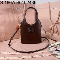 [JHL] 미우미우 아이비 가죽 핸드백 5BA281 20*24cm 초콜릿