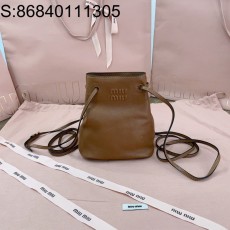 [JHL] 미우미우 나파 가죽 미니 백 5NF460 17*14*6cm 브라운