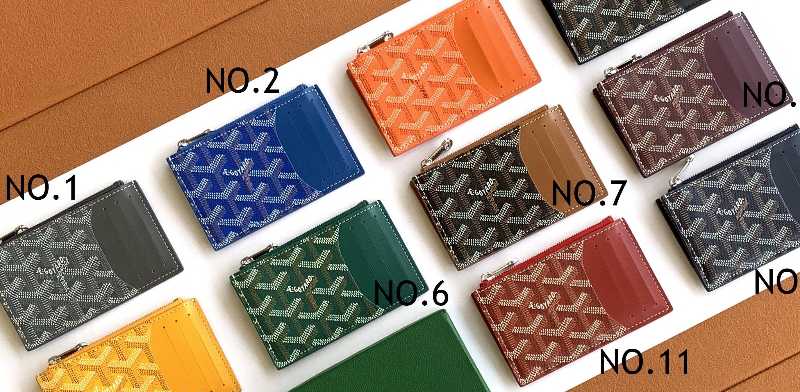 [엠플러스] 고야드 부르봉 지퍼 카드지갑 12컬러 12.5*1*8.4cm Goyard