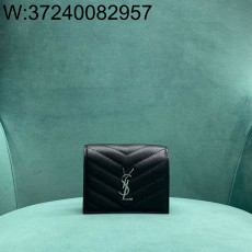 Pomegrante 생로랑 그랑 드 뿌드르 엠보스드 가죽 소재의 CASSANDRE SAINT LAURENT MATELASSÉ 카드 케이스 530841 11*3*8.5cm 블랙