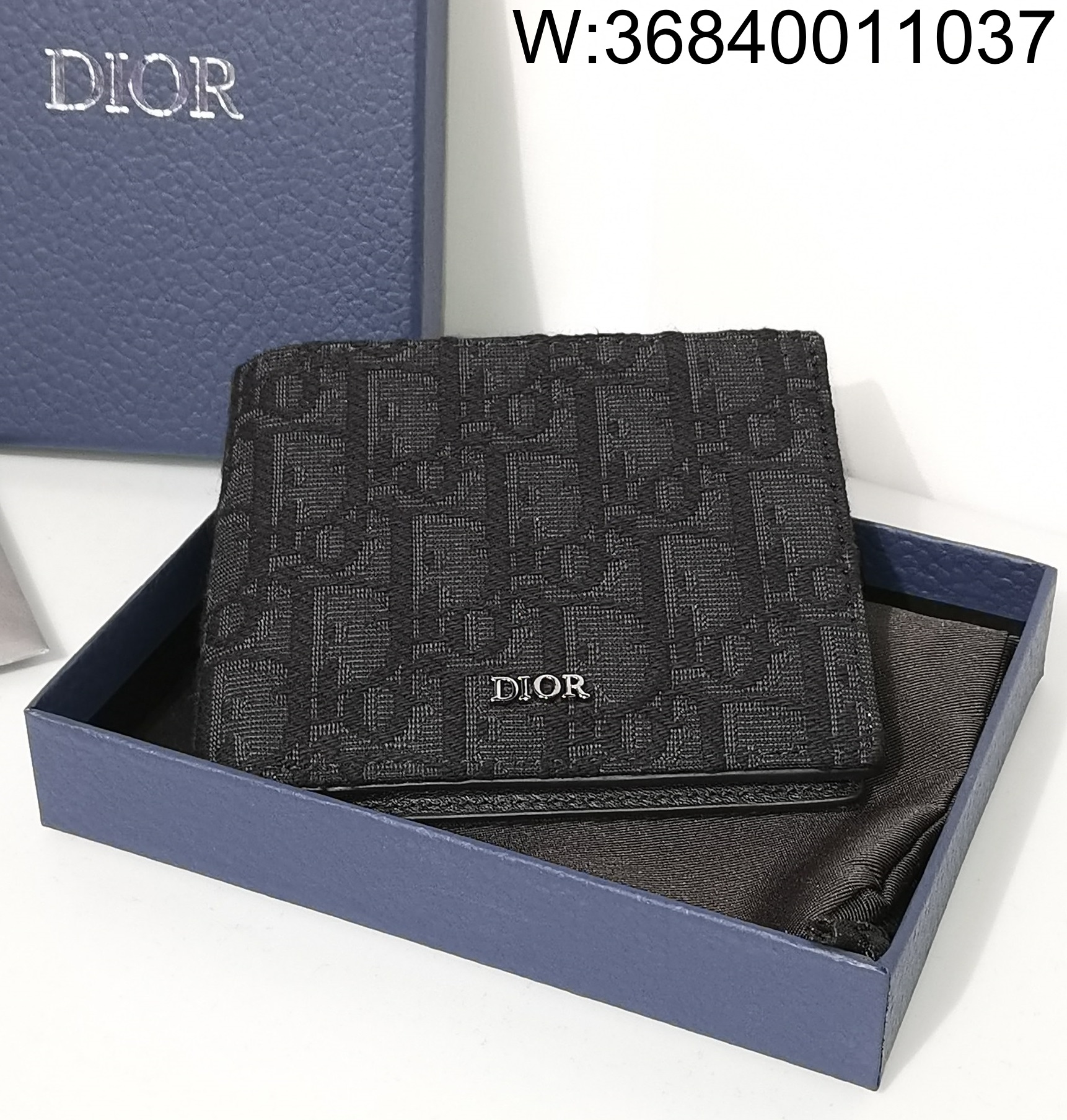[JHL] 디올 오블리크 반지갑 11.5*9.5cm 블루 2OBBH027YSE-H05E Dior