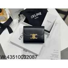 [백경공장] 셀린느 트리옹프 플랩 반지갑 10D783 10.5*8.5*4cm 블랙