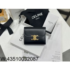 [백경공장] 셀린느 트리옹프 플랩 반지갑 10D783 10.5*8.5*4cm 블랙