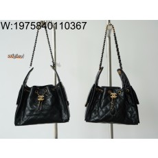 [LP공장] 샤넬 25 스몰 핸드백 그레인드 카프스킨 골드 메탈 블랙 30*26*14cm
