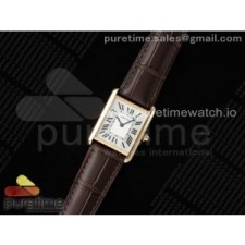AF공장 까르띠에 탱크머스트 25.5미리 라지사이즈 브라운스트랩 Tank Must RG 25.5mm AF 11 Best Edition White Dial on Brown Leather Strap Ronda Quartz