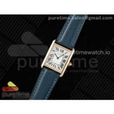 AF공장 까르띠에 탱크머스트 25.5미리 라지사이즈 로즈골드Tank Must RG 25.5mm AF 11 Best Edition White Dial on Blue Leather Strap Ronda Quartz