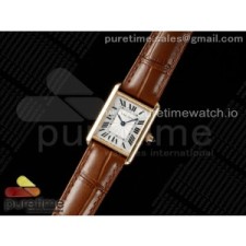 AF공장 까르띠에 탱크머스트 22미리 스몰사이즈 로즈골드 Tank Must RG 22mm AF 11 Best Edition White Dial on Brown Leather Strap Ronda Quartz