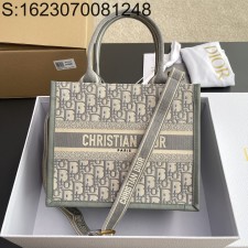 [JHL] 디올 스몰 북 토트백 오블리크 자수 숄더백 26.5*21*14cm 그레이