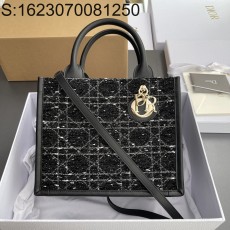 [JHL] 디올 스몰 디올 북 토트백 블랙 트위드 26.5*21*14cm