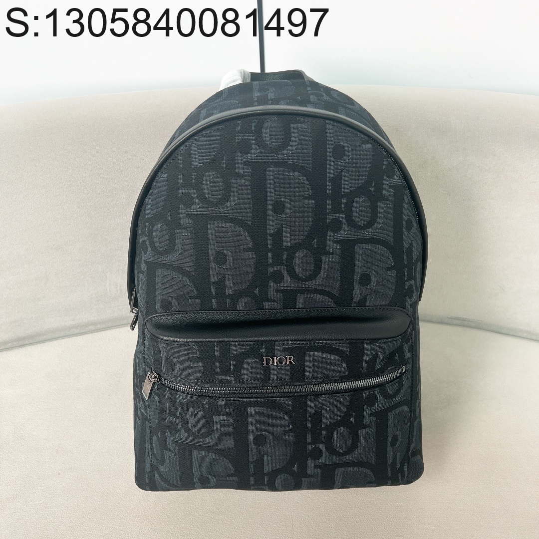 [JHL] 디올 맥시 오블리크 자카드 라이더 백팩 블랙 30*42*15cm