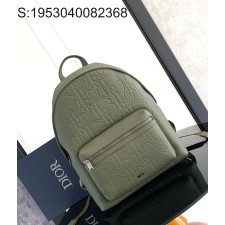 [JHL] 디올 라이더 2.0 백팩 디올 그래비티 레더 그레인드 카프스킨 카키 29*40*17cm