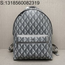 [JHL] 디올 라이더 백팩 디올 그레이 CD 다이아몬드 캔버스 스무스 카프스킨 30*42*15cm