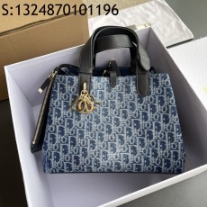[JHL] 디올 미디엄 뚜주흐 백 블루 데님 디올 오블리크 자카드 M2821 28.5*21.5*17cm