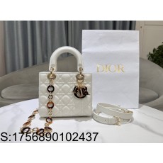 [JHL] 디올 스몰 레이디백 대모 모노그램 M0531 화이트 20*17*8cm