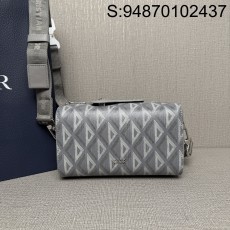 [JHL] 디올 랑고 22 백 CD 다이아몬드 캔버스 22*10.5*12.5cm 그레이