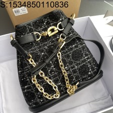 [JHL] 디올 미디움 세 디올 백 블랙 트위드 M2271 24.5*25*11cm
